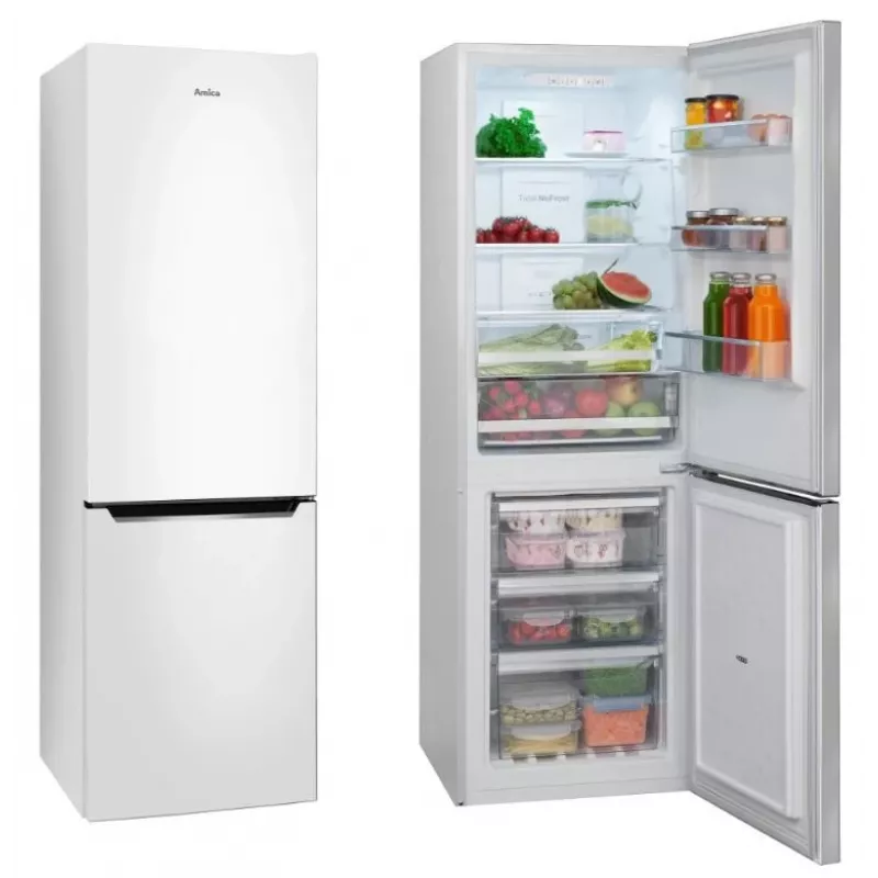Koel-vriescombinatie AMICA FK2695.2FT(E) — 269 l, vriesvak onder, wit, R600a