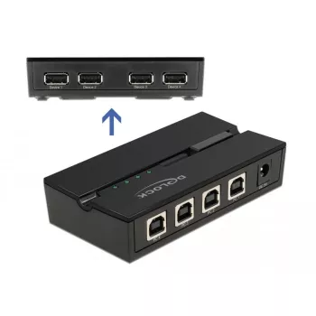 DeLOCK 11494 computer-dataschakelaar zwart USB Type-A Type-B 0,48 Gbit/s