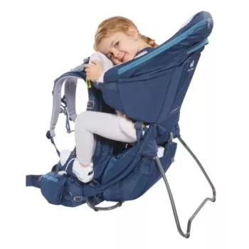 Baby-draagrugzak Deuter Kid Comfort Pro, blauw, polyamide, max. 22 kg, zonnescherm, zijvak