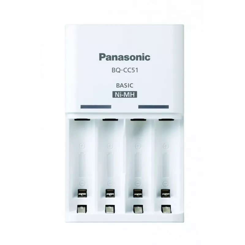 Panasonic 52051E02 Basic BQ-CC51 USB-oplader NiMH AAA/AA LED-status