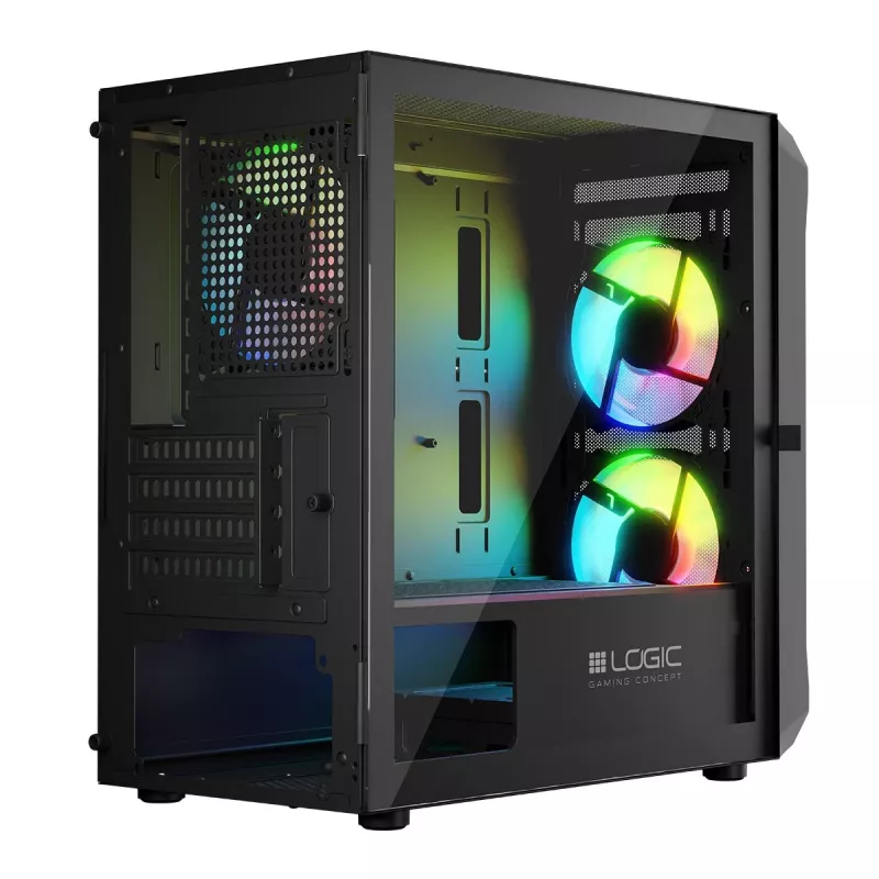 Computerbehuizing Logic Concept Portos Mini ARGB Micro ATX zwart