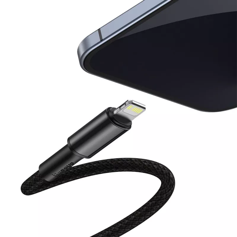 Baseus High Density gevlochten kabel Type-C naar Lightning, PD, 20W, 1m (zwart)