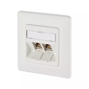 METZ CONNECT BTR E-DAT Module 8/8(8) UP - aansluitdoos, inbouw - RJ-45 X 2 - zuiver wit, RAL 9010 (1309121002-E)
