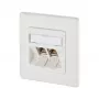 METZ CONNECT BTR E-DAT Module 8/8(8) UP - aansluitdoos, inbouw - RJ-45 X 2 - zuiver wit, RAL 9010 (1309121002-E)