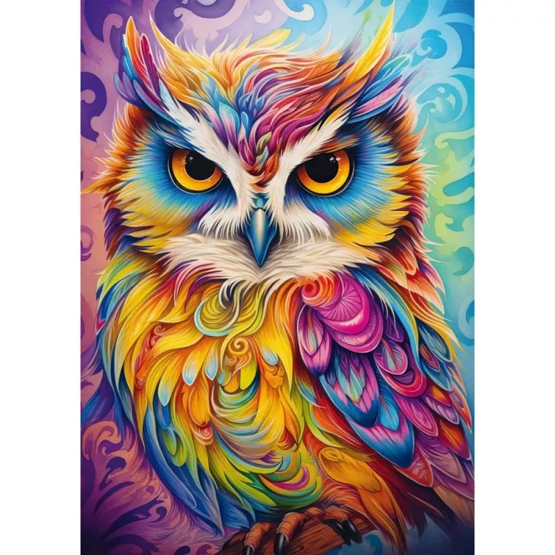 1000-stukjes puzzel Schmidt Spiele 59782 — Owl in Parrot Dress, puzzel, 1.000 stukjes