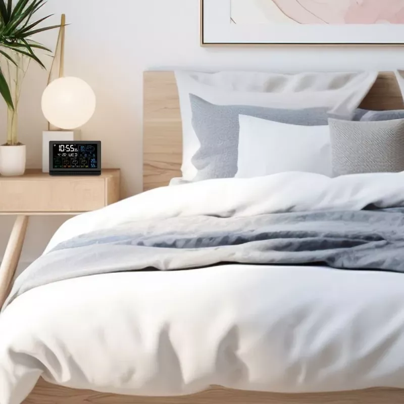 Manta MTO200B Windy Smart weerstation met buitensensor, Wi-Fi, zwart