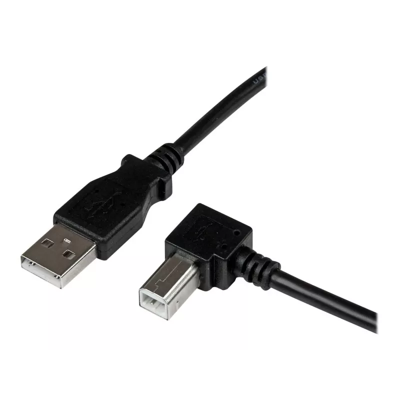 StarTech.com 3 m USB 2.0 A naar haakse B-kabel – M/M, 3 m, USB A, USB B, USB 2.0, zwart