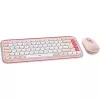 Logitech POP Icon Combo - toetsenbord-muisset - draadloos - Bluetooth LE - QWERTY - US International - rosé, off-white (920-013142)