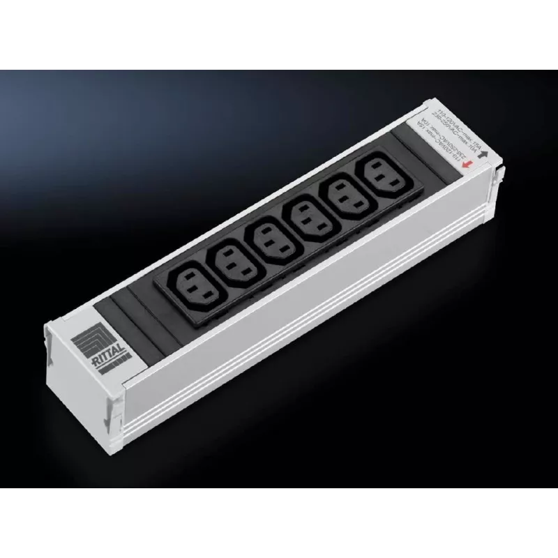 Rittal 48,30 cm (19) netwerkkast-stekkerdoos IEC-apparaatstekkerbus C13 10A 7856.080 (7856.080)
