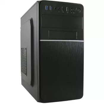 LC Power 2015MB - tower - micro ATX - zonder voeding - zwart - USB/audio (LC-2015MB-ON)