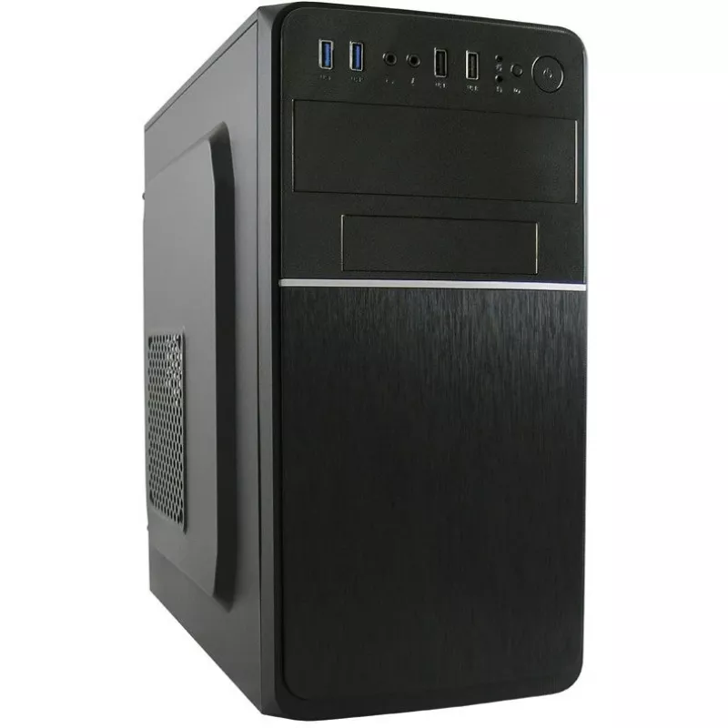 LC Power 2015MB - tower - micro ATX - zonder voeding - zwart - USB/audio (LC-2015MB-ON)
