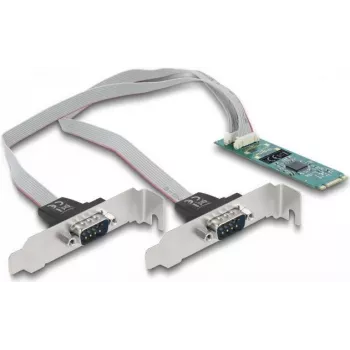 DeLOCK M.2-kaart naar 2 x seriële RS-232 DB9 PCIe 2.1