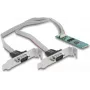 DeLOCK M.2-kaart naar 2 x seriële RS-232 DB9 PCIe 2.1