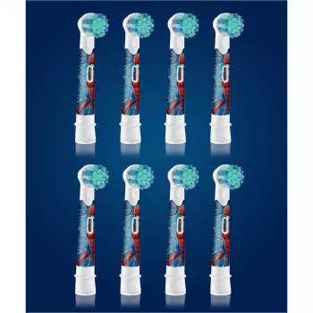 Oral-B Kids Spiderman vervangende borstelkoppen, wit, 8 stuks