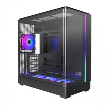 Pc-behuizing Montech KING 45 PRO zwart — micro ATX / Mini-ITX, midi tower