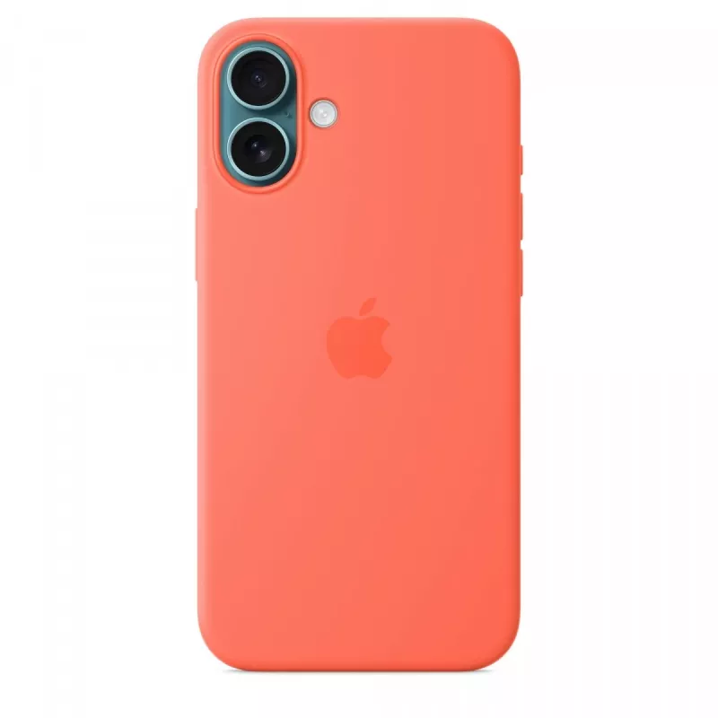 iPhone 16 Plus siliconen case met MagSafe - mandarijn