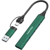 CANYON hub DS-02 4in1 USB-A/C groen