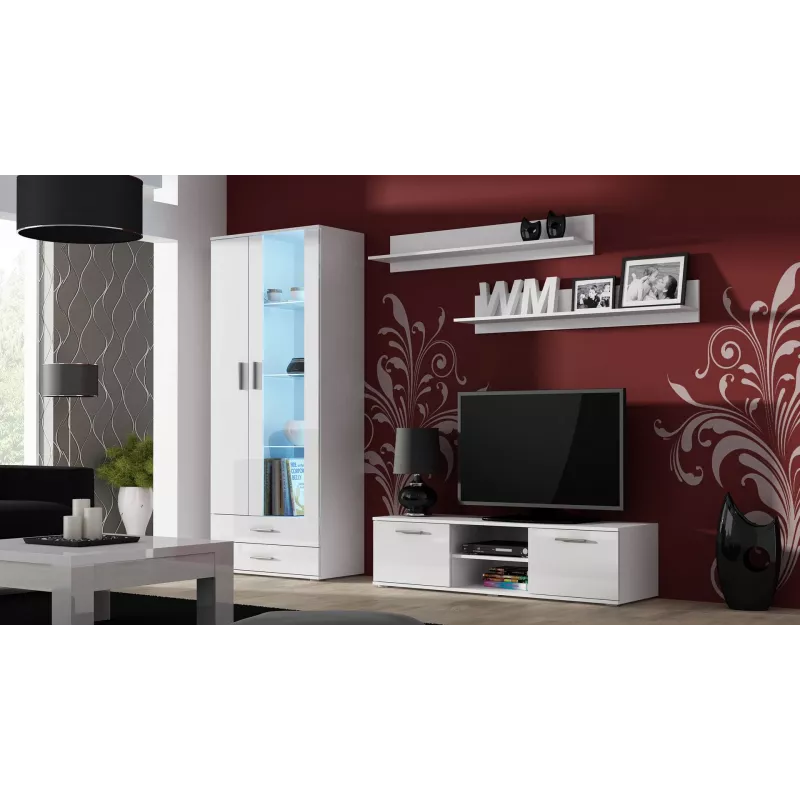 Cama tv-standaard SOHO 140 wit/wit glanzend