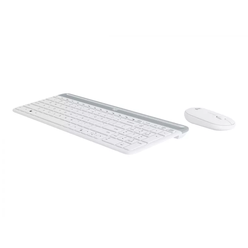 Logitech Slim Wireless Combo MK470 - toetsenbord-muisset - draadloos - 2,4 GHz - Spaans - off-white (920-009199)