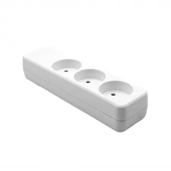 Stopcontactenblok ProXtend K3-0W 3-voudig wit — 3 stopcontacten, compact ontwerp