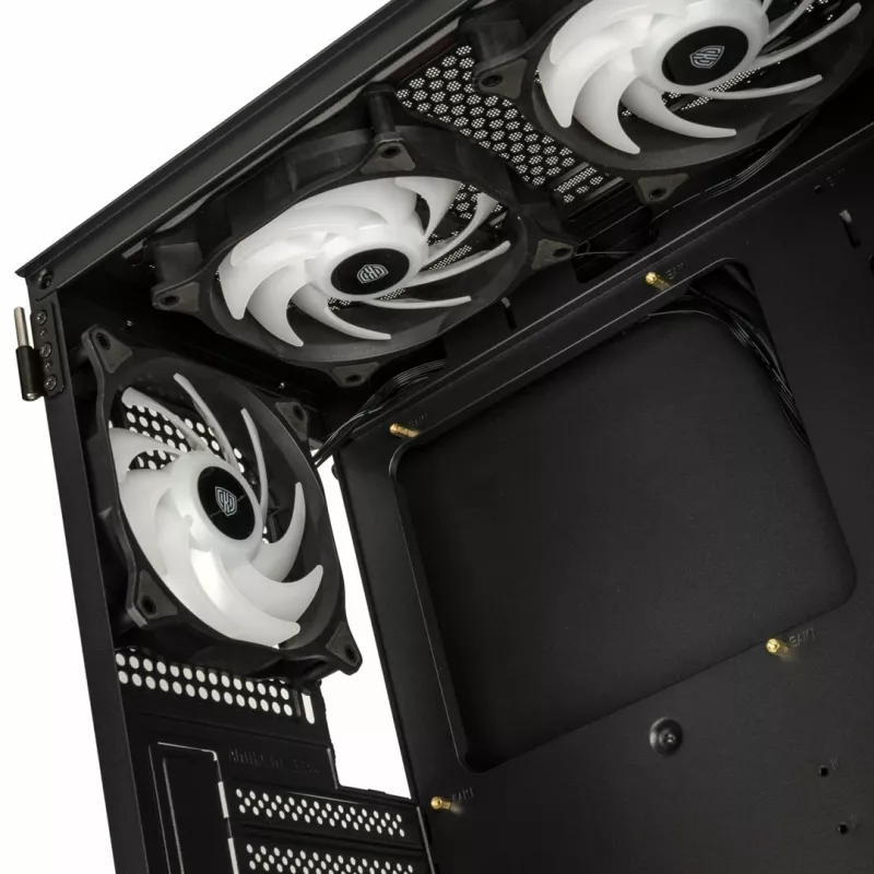 Kolink Observatory HF Glass ARGB midi-tower - zwart