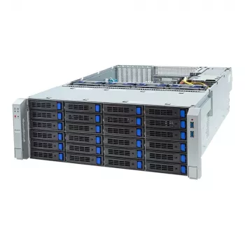 4U rack server GIGABYTE S453-S70-AAV1 — dual socket LGA4677, DDR5, 16 DIMM, 38x 2,5 inch/M.2, 1600W redundante voeding (80 PLUS Titanium)