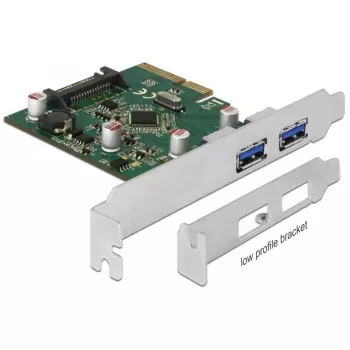 Delock PCI Express x4 kaart naar 2 x externe USB 3.1 Gen 2 Type-A aansluiting (90298)