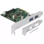 Delock PCI Express x4 kaart naar 2 x externe USB 3.1 Gen 2 Type-A aansluiting (90298)