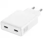 Oplader PDPlug Dual 65W GaN 2xUSB-C wit