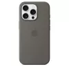 Apple iPhone 16 Pro siliconen case met MagSafe - steengrijs