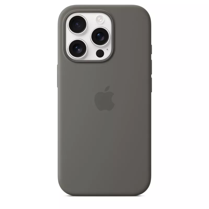 Apple iPhone 16 Pro siliconen case met MagSafe - steengrijs
