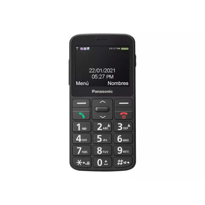 Mobiele telefoon Panasonic KX-TU160 — 2,4 inch TFT, Single SIM, 2G, 320×240, Bluetooth, USB-C, 0,3 MP camera, zwart