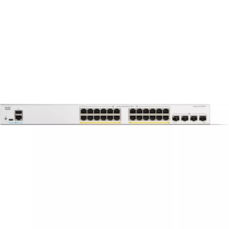 CISCO Catalyst 1200 24-poorts GE PoE 4x1G SFP