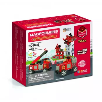 MAGFORMERS noodset — magnetisch bouwpakket voor hulpvoertuigen en scènes