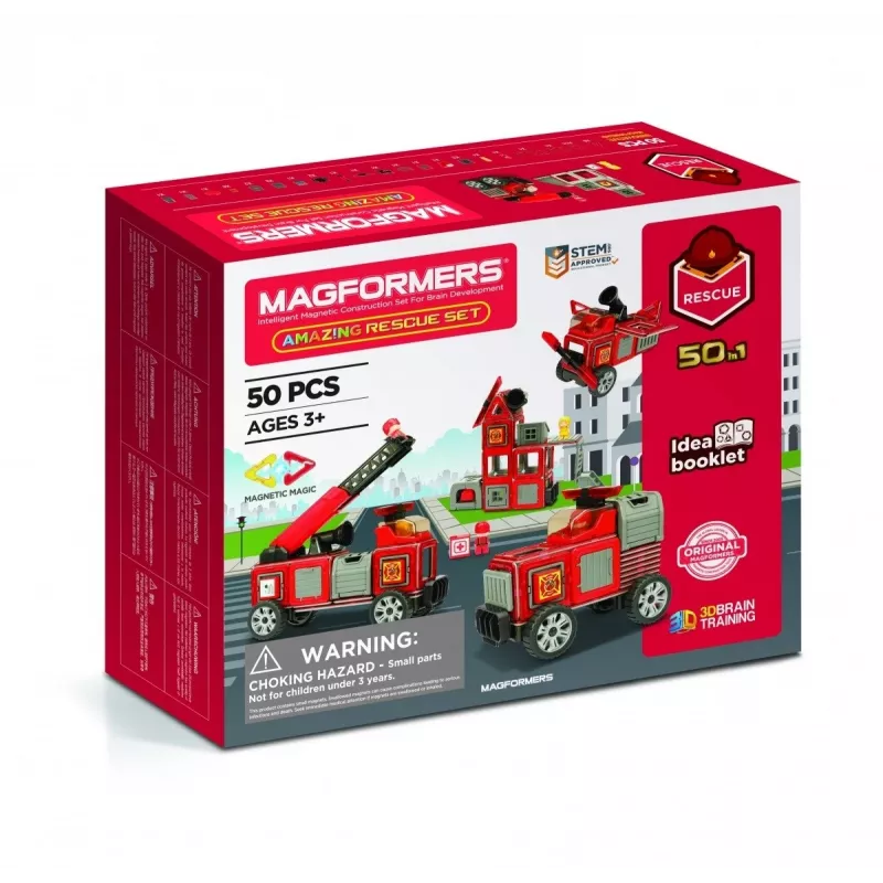 MAGFORMERS noodset — magnetisch bouwpakket voor hulpvoertuigen en scènes