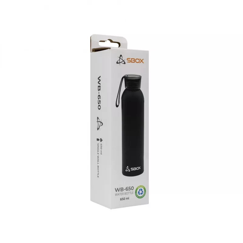 Sportdrinkfles SBOX WB-650 650 ml, zwart