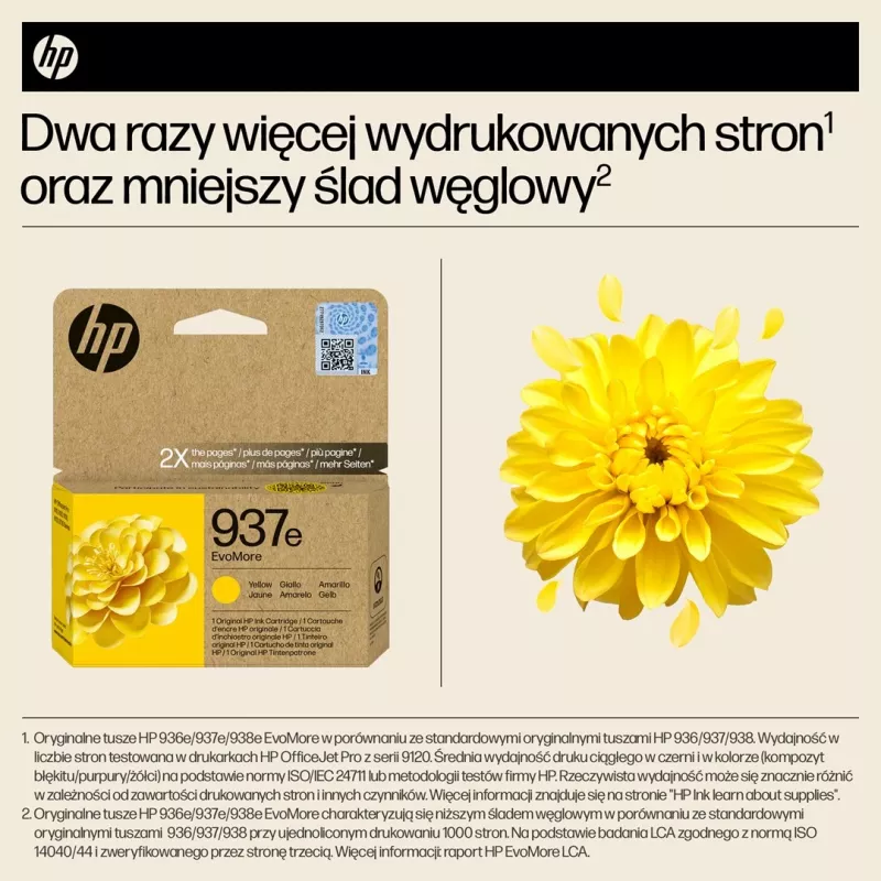 HP 937e EvoMore geel originele inktcartridge