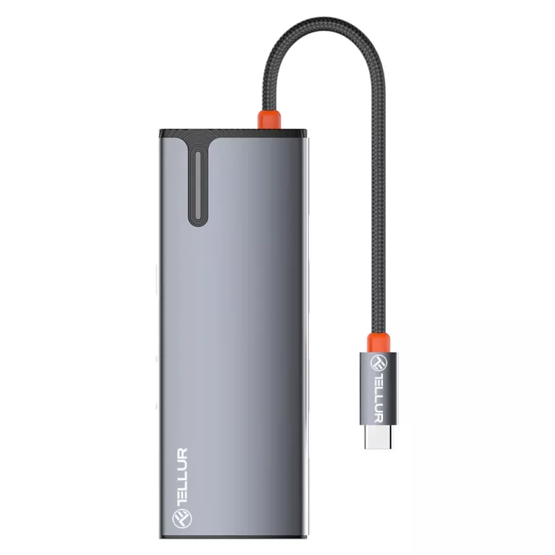 USB-C-hub Tellur TLL321061 met PD 3.0 100W, HDMI-uitgang en 3× USB 3.0-aansluitingen