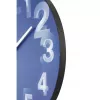 NeXtime klok 3077bl 3D, Ø39,5 cm, wand, blauw/wit