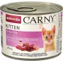 Natvoer voor katten animonda Carny Baby Paté 200 g — rund & kip, graanvrij, kittenrecept, trekringblik