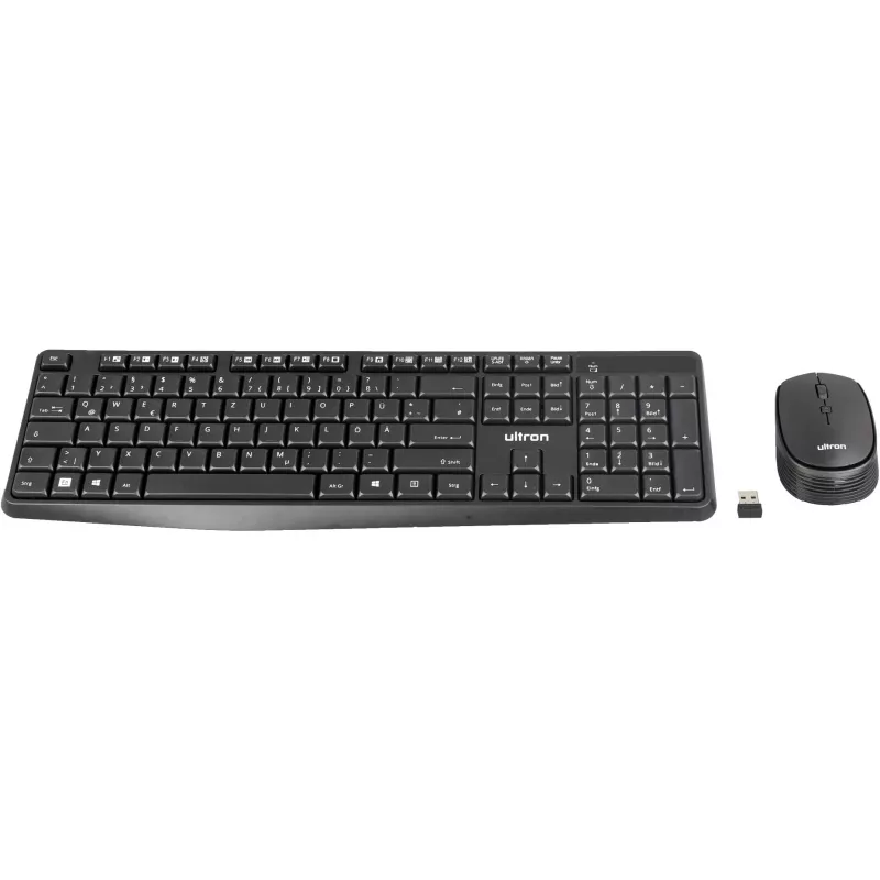Ultron UMC300 toetsenbord-muisset – RF draadloos Duits zwart (364180)