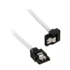 Corsair CC-8900279 Premium gesleeved SATA-kabel, gehoekt, 30 cm, wit, verpakking van 2