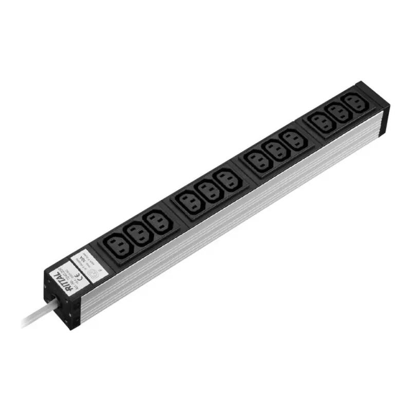 Rittal DK 7240.200 stroomverlengsnoer 2m 12 AC-uitgangen binnen
