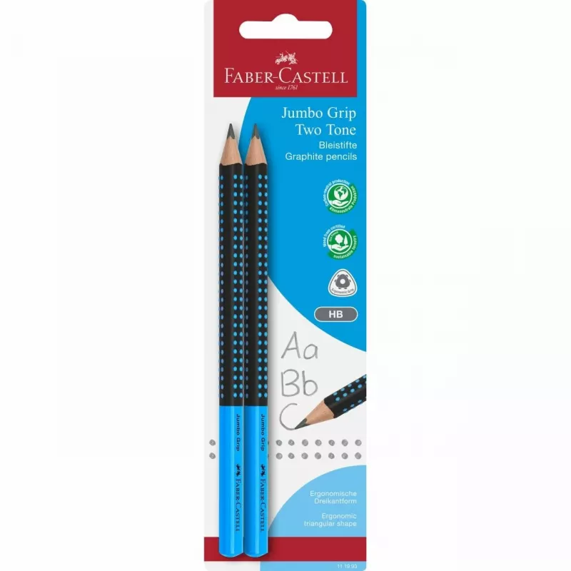 FABER-CASTELL potlood Jumbo Grip Two Tone 2xBS BK