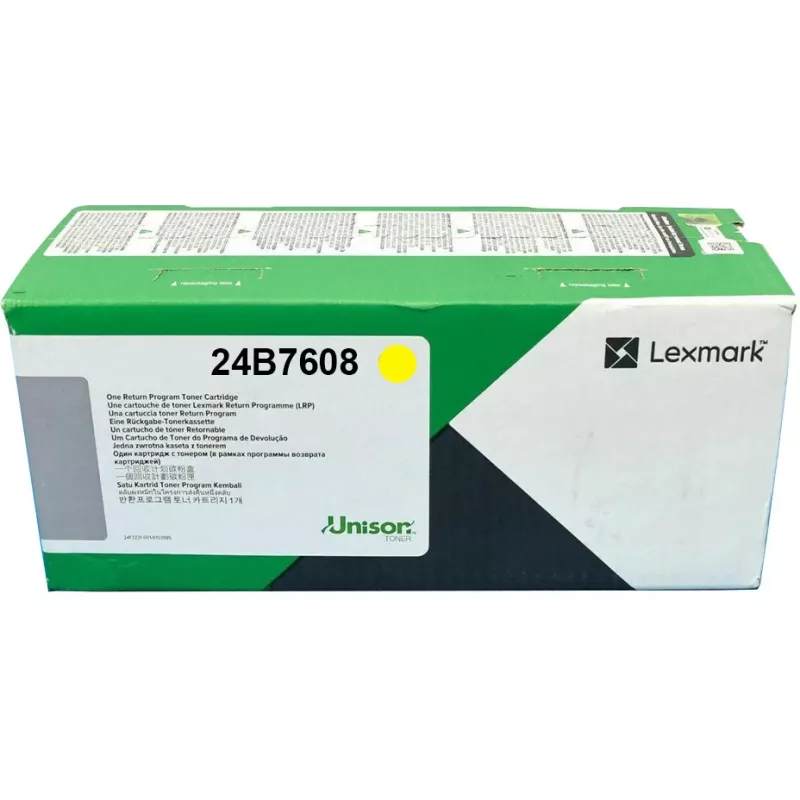 Tonercartridge Lexmark 24B7608 geel origineel, bereik 12.000 pagina's