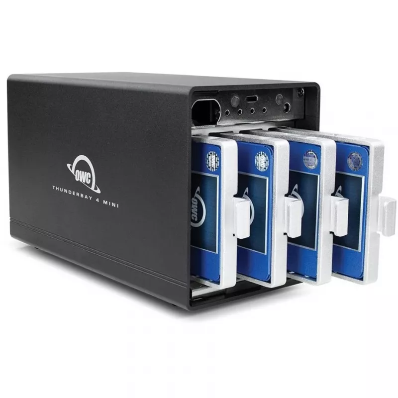 ThunderBay 4 mini, drivebehuizing zwart, professionele 4-drive HDD/SSD-Thunderbolt-3-behuizing