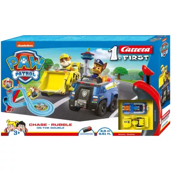 Raceauto en speelbaan CARRERA 20063035 – PAW Patrol 'On the Double', veelkleurig, voor kinderen vanaf 3 jaar