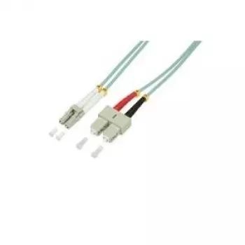 Logilink - patchkabel - LC multimode (M) - SC multimode (M) - 50 cm - glasvezel - 50/125 micrometer - OM3 - halogeenvrij - aquamarijn (FP3LS00)
