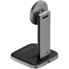 SATECHI 3-in-1 opvouwbaar Qi2 draadloos oplaadstation (Space Gray) met Type-A-, C-, G-stekkers
