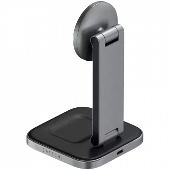 SATECHI 3-in-1 opvouwbaar Qi2 draadloos oplaadstation (Space Gray) met Type-A-, C-, G-stekkers
